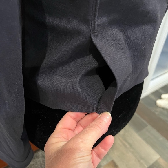 Theory Jacket Womens M Cropped Carly SC Military Mock Neck Hook & Eye Navy - Picture 4 of 12